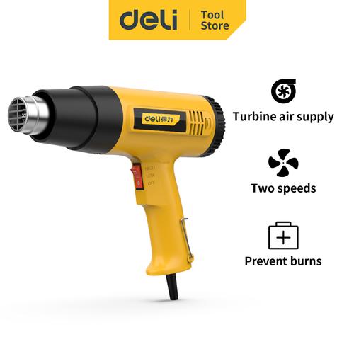 [EZO.7002422] Deli Heat Gun /Senapan Panas 140W - 1600W Bahan Plastik DL5200