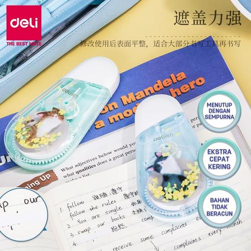 [EZO.7002626] Deli Tipe Ex 5mm*30m Desain berkartun, tidak mudah rusak 71494