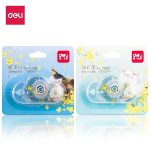 [EZO.7002659] Deli Correction Tape 5m daya penutup luar biasa 2 warna 71498