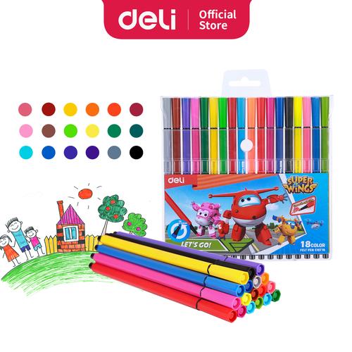 [EZO.7002717] Deli Pensil Cat Air 18 Warna Super Wings Bentuk Hexagonal EC10710
