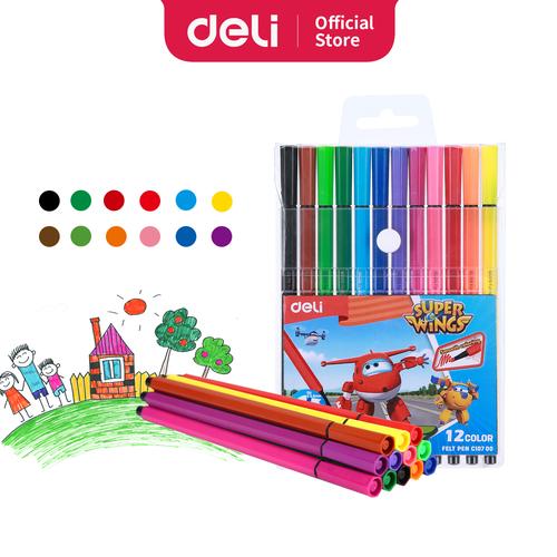 [EZO.7002718] Deli Pensil Cat Air 12 Warna Super Wings Bentuk Hexagonal EC10700