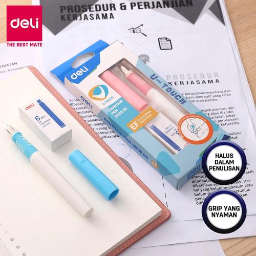 [EZO.7002736] Deli EQ80000 Fountain Pen 1 pen+6 ink cartridges