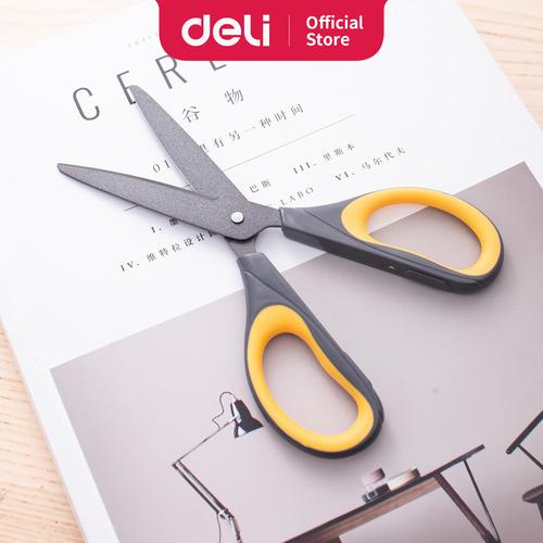 [EZO.7002766] Deli E6055 Coated Office Scissors(Brown)
