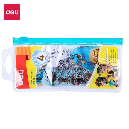 [EZO.7002795] Deli Set Penggaris / Drafting set - EXPLORA 4pcs Penggaris EG01503