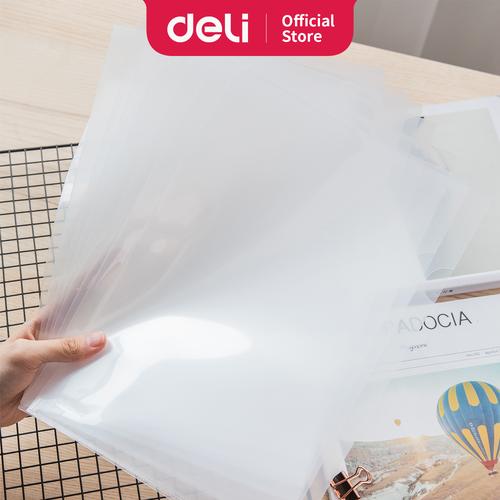 [EZO.7002838] Deli E5707 Map L A4 Clear Holder / Display Book (Asst.) 100 Pcs