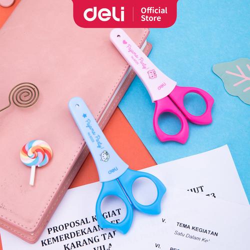 [EZO.7002852] Deli 6029 School Scissors/Gunting-Scissors 121mm w/sleeve