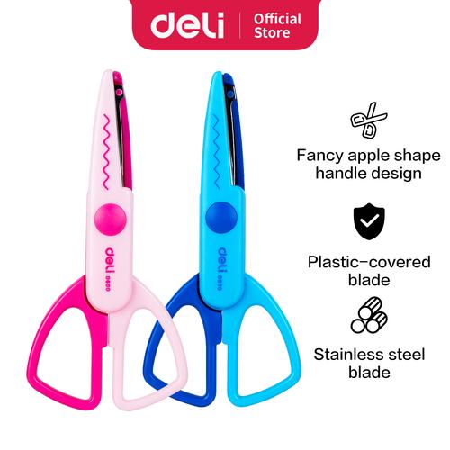 [EZO.7002853] Deli ED60001 Gunting-Neon Zigzag Crafting Scissors 2 Shape 136mm
