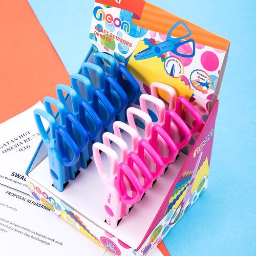 [EZO.7002854] Deli ED60000 Gunting-Neon Zigzag Crafting Scissors 2 Shape 136mm
