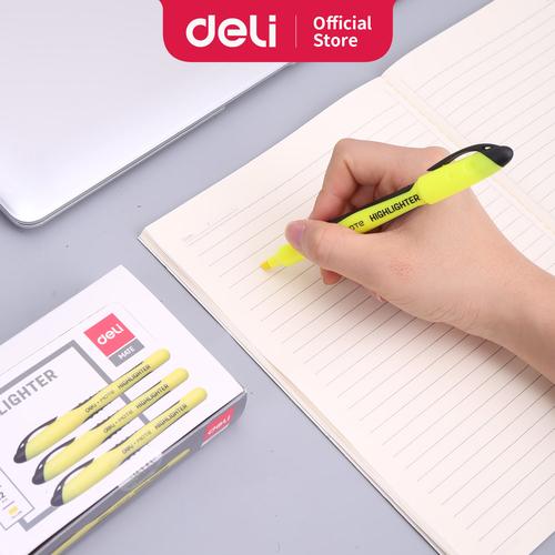 [EZO.7002856] Deli EU35170 Highlighter - Yellow