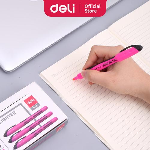 [EZO.7002858] Deli EU35140 Highlighter- Pink