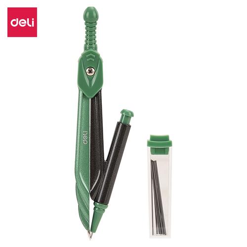 [EZO.7002870] Deli EG20302 Jangka&Pensil Mekanik-Zamak Compass