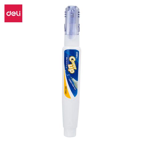 [EZO.7002886] Deli E7287 Tip X-Correction Pen Steel Tip 8ml White Bottle