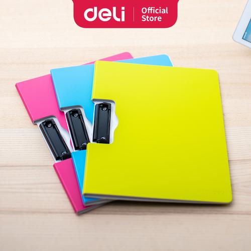 [EZO.7002950] Deli EF75102 Clipboard/Papan Jalan-Rio w/cover A4 Horizontal 3C