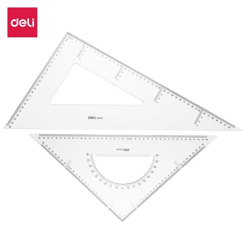 [EZO.7002953] Deli E6445 Drafting/Penggaris-Set Square 2pcs 43cm