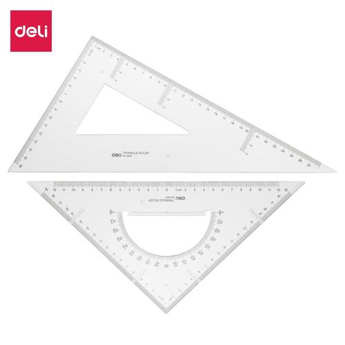 [EZO.7002955] Deli E6430 Drafting/Penggaris-Set Square 2pcs 28cm