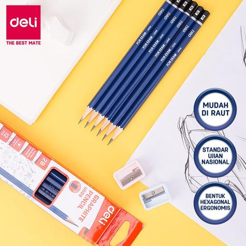 [EZO.7002987] DELI Graphite Pencil 12PCS [CU59900] - Pensil kayu anak-anak
