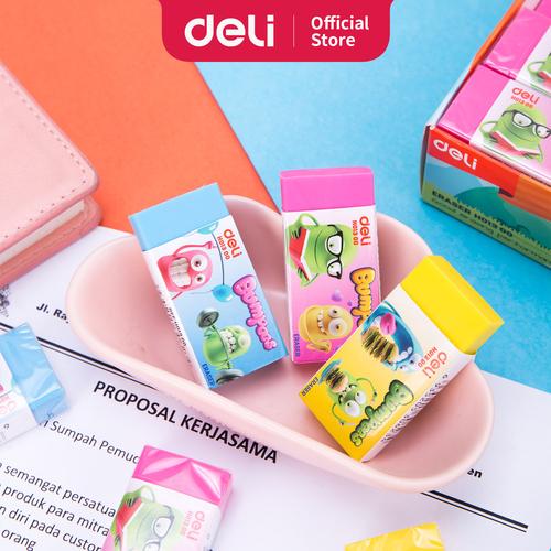[EZO.7002991] DELI Bumpees Eraser 50×24×12mm [EH01300] - Penghapus karakter unik