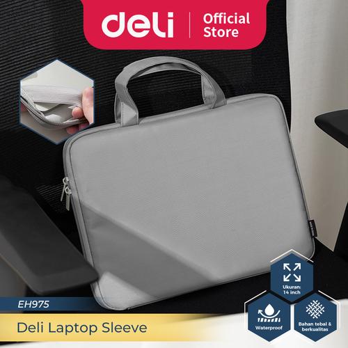 [EZO.7300109] Deli Tas Laptop Sleeve / Softcase Laptop 14 inch Anti Air EH975