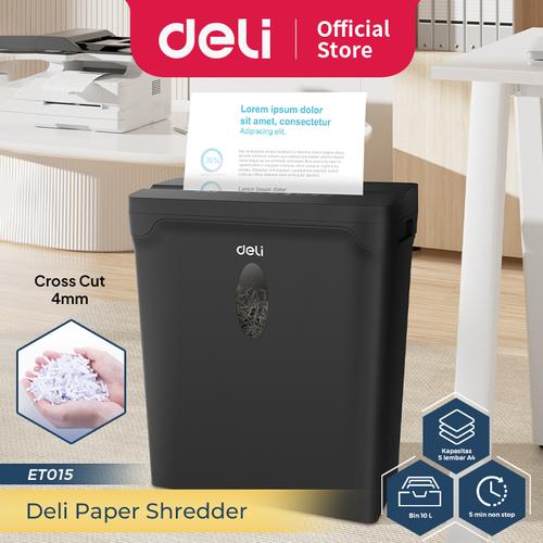 [EZO.7300116] Deli Mesin Penghancur Kertas / Paper Shredder 5 Lembar 5 Menit ET015