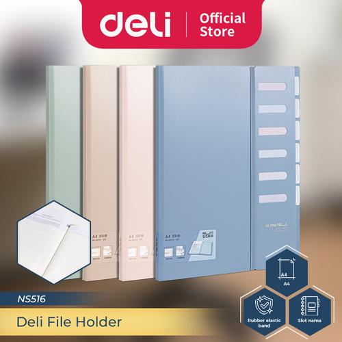 [EZO.7300132] Nusign File Holder / Map Dokumen A4 6 Slot Muat Warna Pastel NS516