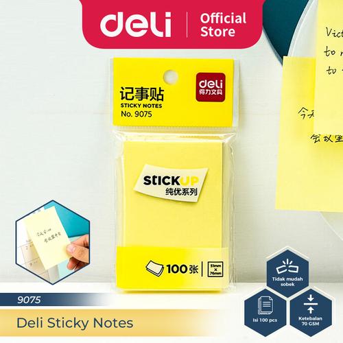 [EZO.7300145] Deli Sticky Notes / Memo Tempel 7.6 cm x 5.1 cm 100 Lembar 9075