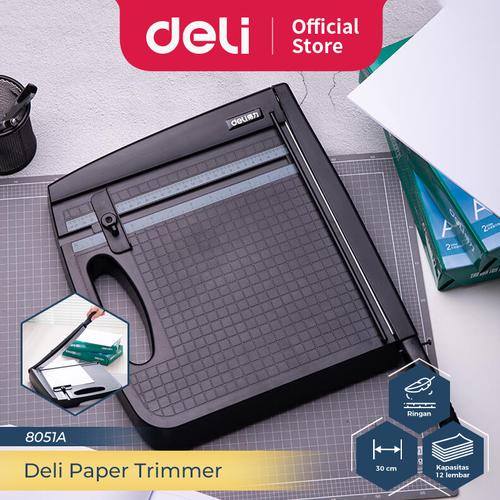 [EZO.7300146] Deli Paper Trimmer / Alat Pemotong Kertas 30 x 30 cm 12 Lembar 8051A