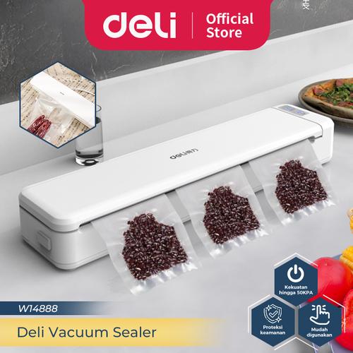 [EZO.7300166] Deli Vacuum Sealer Food Sealer Mesin Vakum Makanan 80W 50KPA W14888
