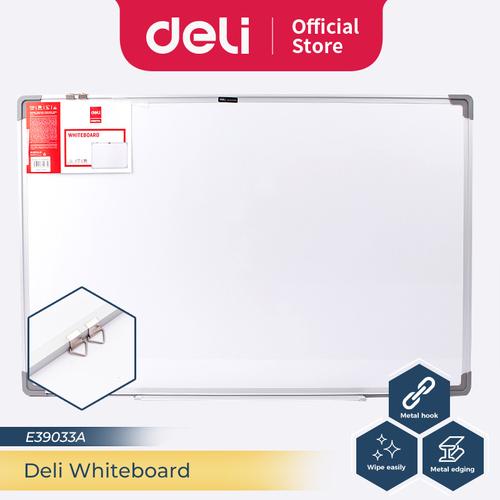 [EZO.7300198] Deli Papan Tulis Putih Gantung Magnetik Ukuran 60 x 90 cm E39033A