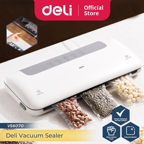 [EZO.7300217] Deli Vacuum Sealer Mesin Vakum Makanan Basah dan Kering Food Sealer VS6070