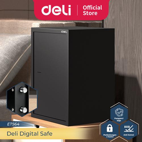 [EZO.7300219] Deli Brankas Uang / Brankas Besi 35x31x50 cm Kunci Manual Dual Lock ET564
