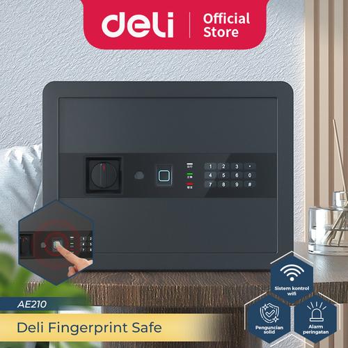 [EZO.7300222] Deli Brankas Besi Digital / Fingerprint Digital Safe Box 40x30x30 cm 3 Unlocking Step Brankas Sidik Jari AE210