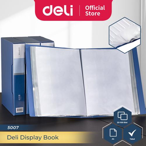 [EZO.7300251] Deli Display Book Map Clear Holder Document Keeper A4 100 Pocket 5007