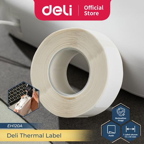 [EZO.7300287] Deli Label Sticker Thermal Kertas Label Nama 15 x 30 mm EH120A