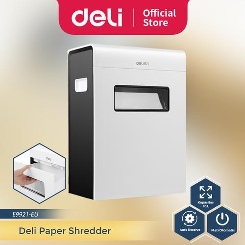 [EZO.7300302] Deli Paper Shredder Mesin Penghancur Kertas A4 6 Lembar 16 L E9921-EU