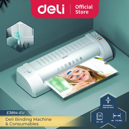 [EZO.7300335] Deli Mesin Laminating A3 kecepatan 300 mm jarak 80-175 mic E3894-EU