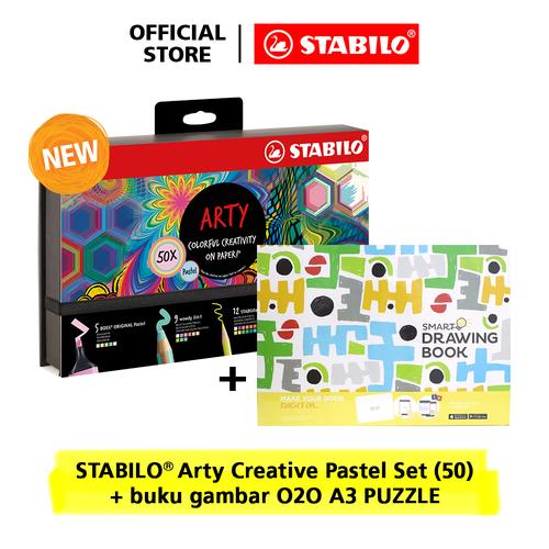 [EZO.8600006] STABILO ARTY Creative Set Pastel - 50 pack / Higlighter/ Woody/ Aquacolor/ Pen