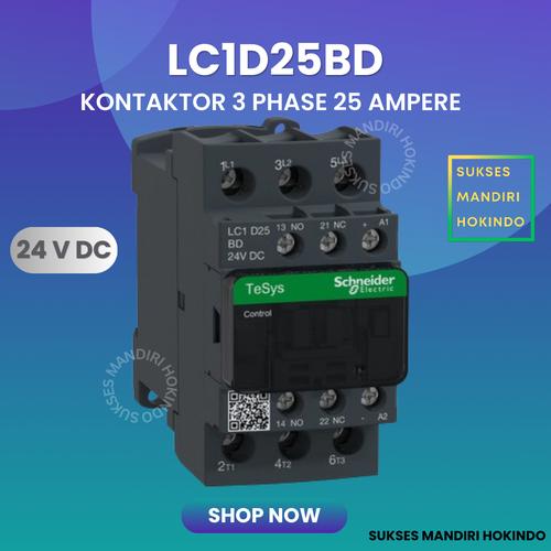 [EZM.1110062] Kontaktor 3 Phase 25 Ampere 3P 25A LC1D25BD 24 V DC Schneider