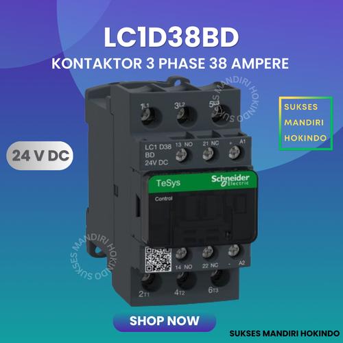 [EZM.1110063] Kontaktor 3 Phase 38 Ampere 3P 38A LC1D38BD 24 V DC Schneider