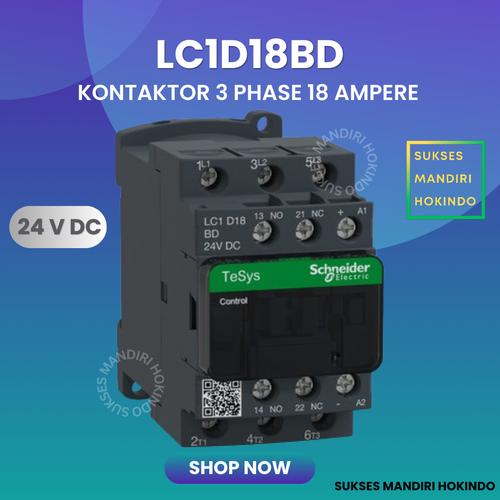 [EZM.1110064] Kontaktor 3 Phase 18 Ampere 3P 18A LC1D18BD 24 V DC Schneider