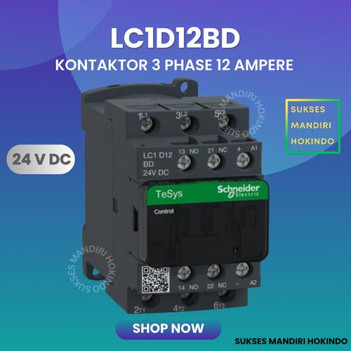 [EZM.1110065] Kontaktor 3 Phase 12 Ampere 3P 12A LC1D12BD 24V DC Schneider