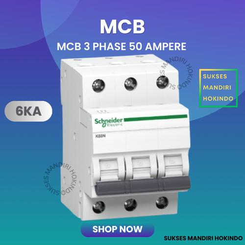 [EZM.1110076] MCB 3 Phase 50 Ampere 3P 50A Schneider 6kA
