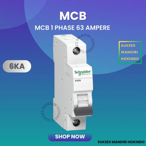 [EZM.1110083] MCB 1 Phase 63 Ampere 1P 63A Schneider 6kA
