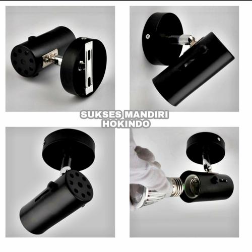 [EZM.1111005] Kap Lampu Sorot plafon E27 3cm plafon Kap spotlight E27 PR Hitam