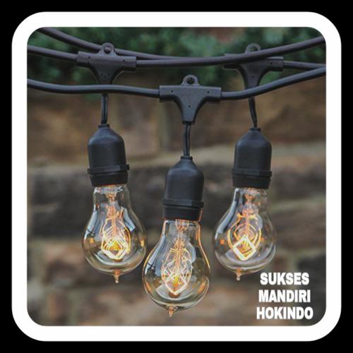 [EZM.1111018] Kabel Fitting Lampu Cafe Gantung 10m Dekorasi Outdoor fitting