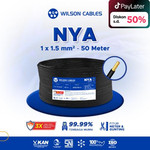 [EZM.7900016] NYA 1.5 mm2 50 Meter - Kabel Listrik Tembaga Wilson Cables