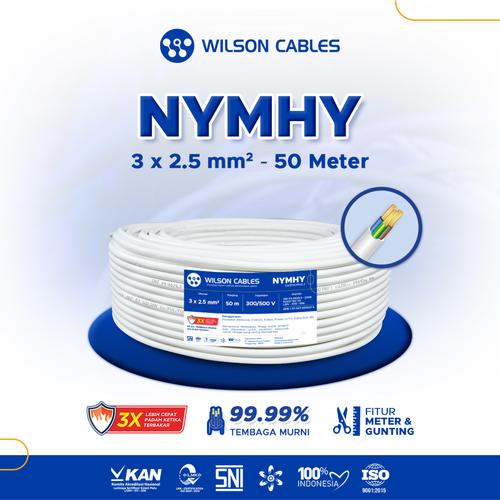 [EZM.7900040] Kabel NYMHY 3x2.5 mm2 50 Meter - Kabel Listrik Tembaga Wilson Cables