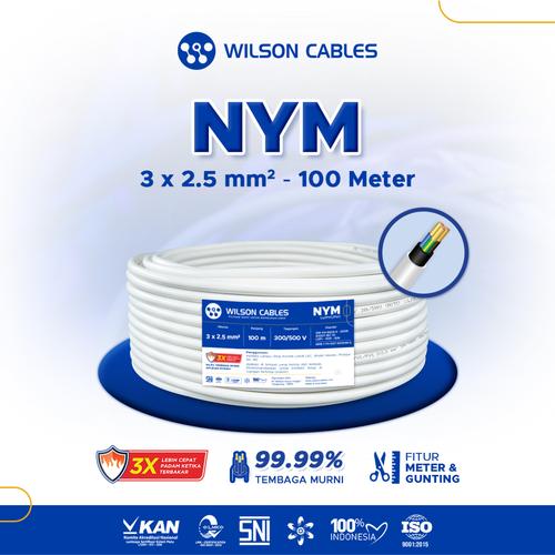 [EZM.7900055] NYM 3x2.5 mm2 100 Meter - Kabel Listrik Tembaga Kawat Wilson Cables