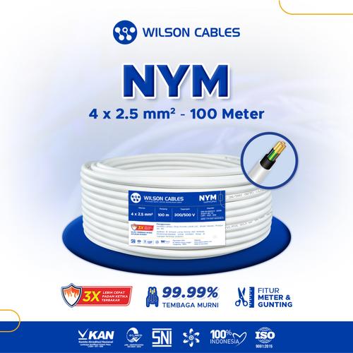 [EZM.7900063] Kabel NYM 4x2.5 mm2 100 Meter Putih - Kabel Listrik Tembaga Wilson Cables