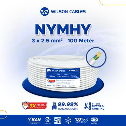 [EZM.7900083] Kabel NYMHY 3x2.5 mm2 100 Meter - Kabel Listrik Tembaga Wilson Cables
