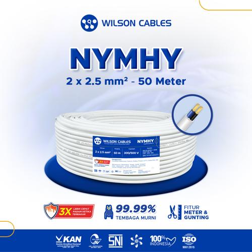 [EZM.7900106] NYMHY 2x2.5 mm2 50 Meter - Kabel Listrik Tembaga Wilson Cables